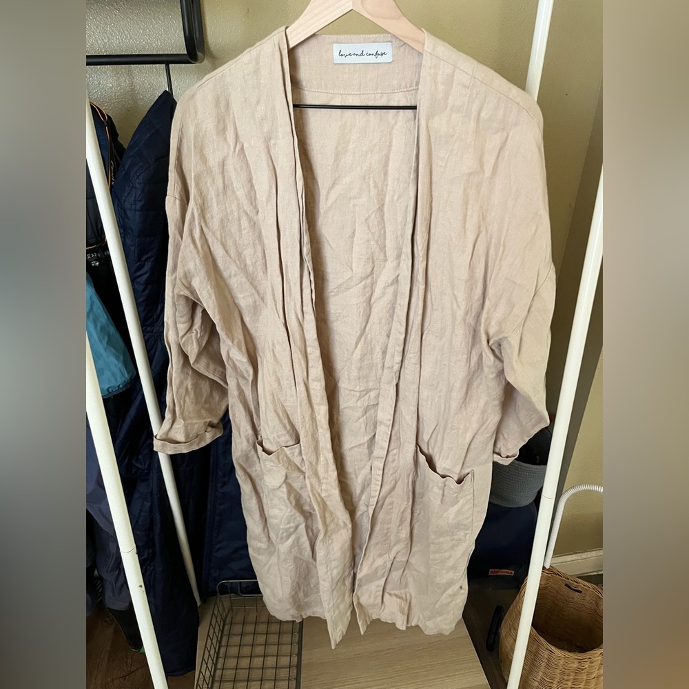 love and confuse linen duster